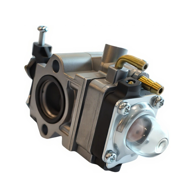 How does a rotary valve carburetor achieve precise dynamic adjustment of intake air volume and fuel-air ratio through valve disc rotation?